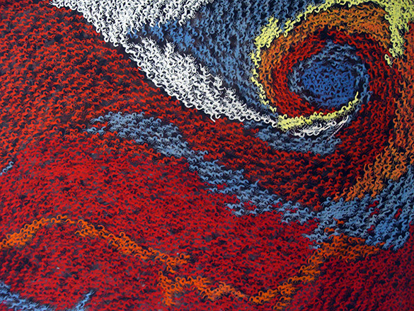 Roaring Hoofs -13 by OTGO 2008, Tempera on cotton 130 x 170 cm