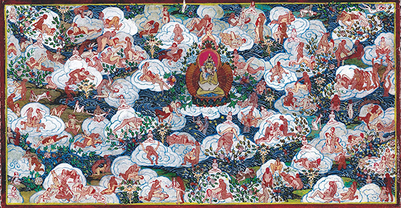 Kama Sutra in Miniature God of Love by OTGO 200-2001, Tempera on cotton 15,5 x 30 cm