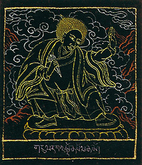 Miniature painting– 160 by OTGO 2000, Tempera on cotton 7 x 6 cm