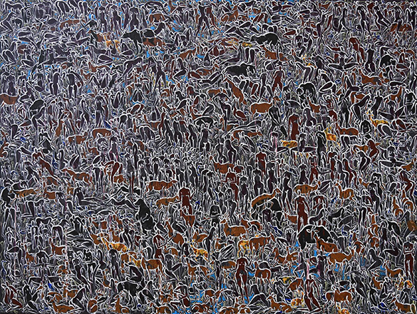Forest Clearing by OTGO 2005, acryl on canvas 75 x 100 cm