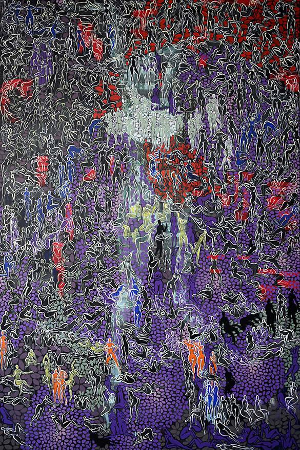 The World Beyond -4 by OTGO 2021-2022, acrylic on canvas 150 x 100 cm