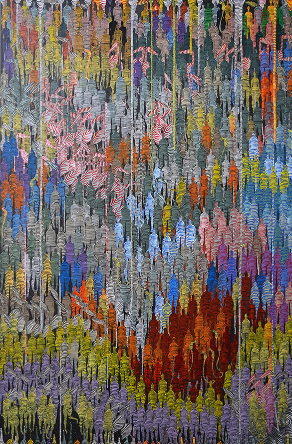 Triptych: ZURAAS –3/3 by OTGO 2020, acryl on canvas 150 x 100 cm
