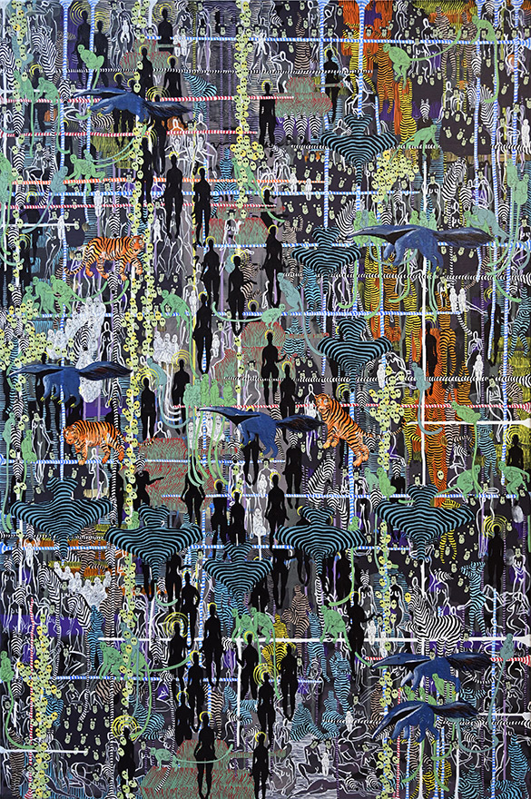 The World Beyond -6 by OTGO 2021-2022, acryl on canvas, 150 x 100 cm
