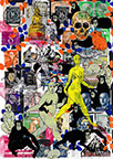 Cabinet of Curiosities: Apes  24 pictures with about 430 stamps  by OtGO 2024-2025, consists of 24 equal-sized single paintings, ink and acryl on original Stamps, each measuring 210 by 148 mm (A5)