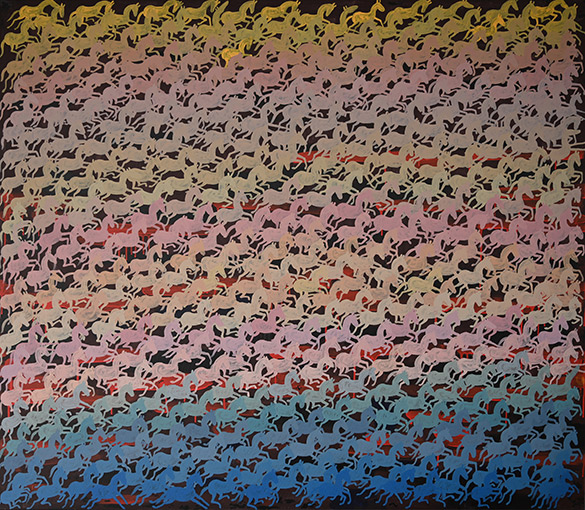 Mori 2/2 by OtGO 2024, Acryl auf Leinwand, 130 x 150 cm.