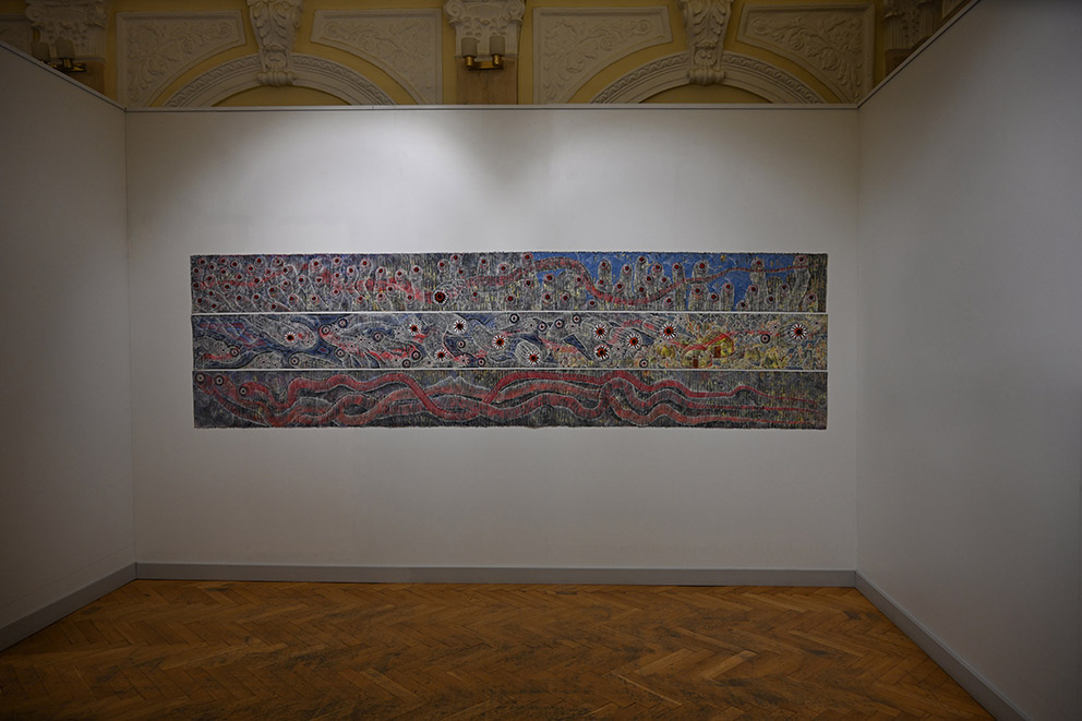 Das Gobi-Wurm-Triptychon in Museum