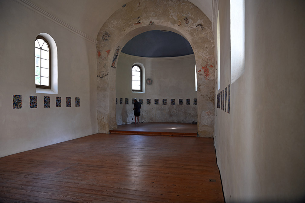 Wunderkammer Göschenen Panorama von OtGO June 30, 2025 Alte Kirche aus dem 13. Jahrhundert Göschenen, Uri, Schweiz