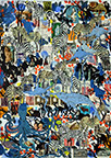Wunderkammer Göschenen: 30 pictures with stamps by OtGO 2025, consists of 30 equal-sized single paintings, ink and acryl on original Stamps, each measuring 420 by 297 mm (A3)