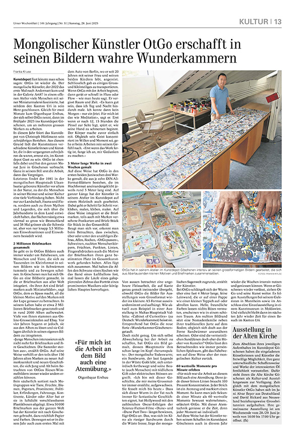 Urner Wochenblatt | 149. Jahrgang | Nr. 51 | Samstag, 28. Juni 2025