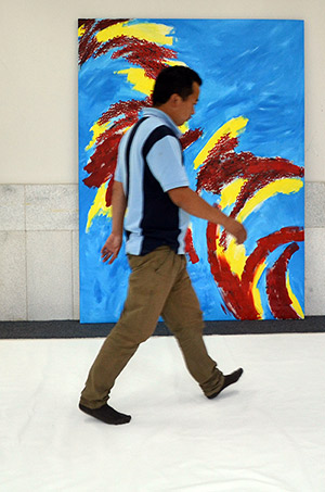 Roaring Hoofs-26 by OTGO 2012, acryl on canvas, 200 x 150 cm