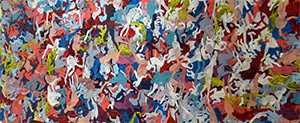 "HUN" painting by OTGO 217 x 660 cm, acryl on canvas, 2010 - 2012 OTGO in Berlin